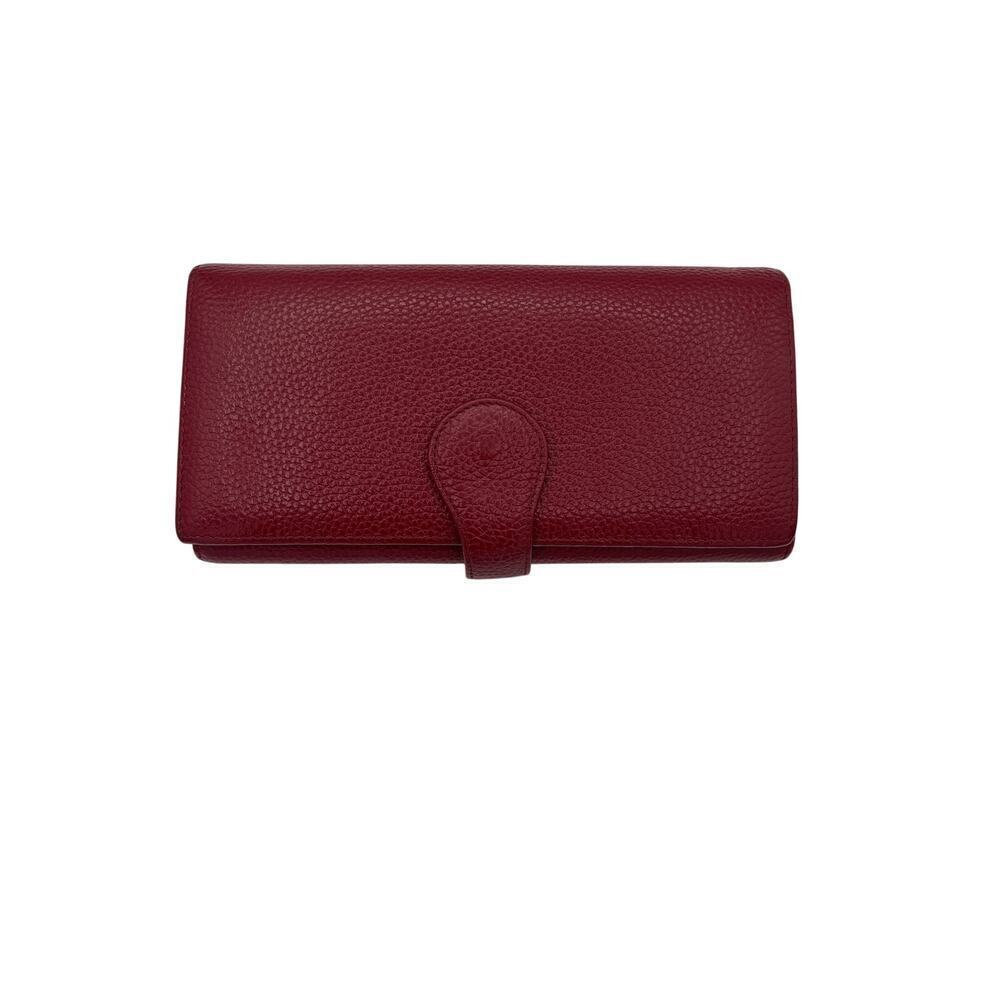 Womenโs Dante Cherry Red Leather Snap Wallet